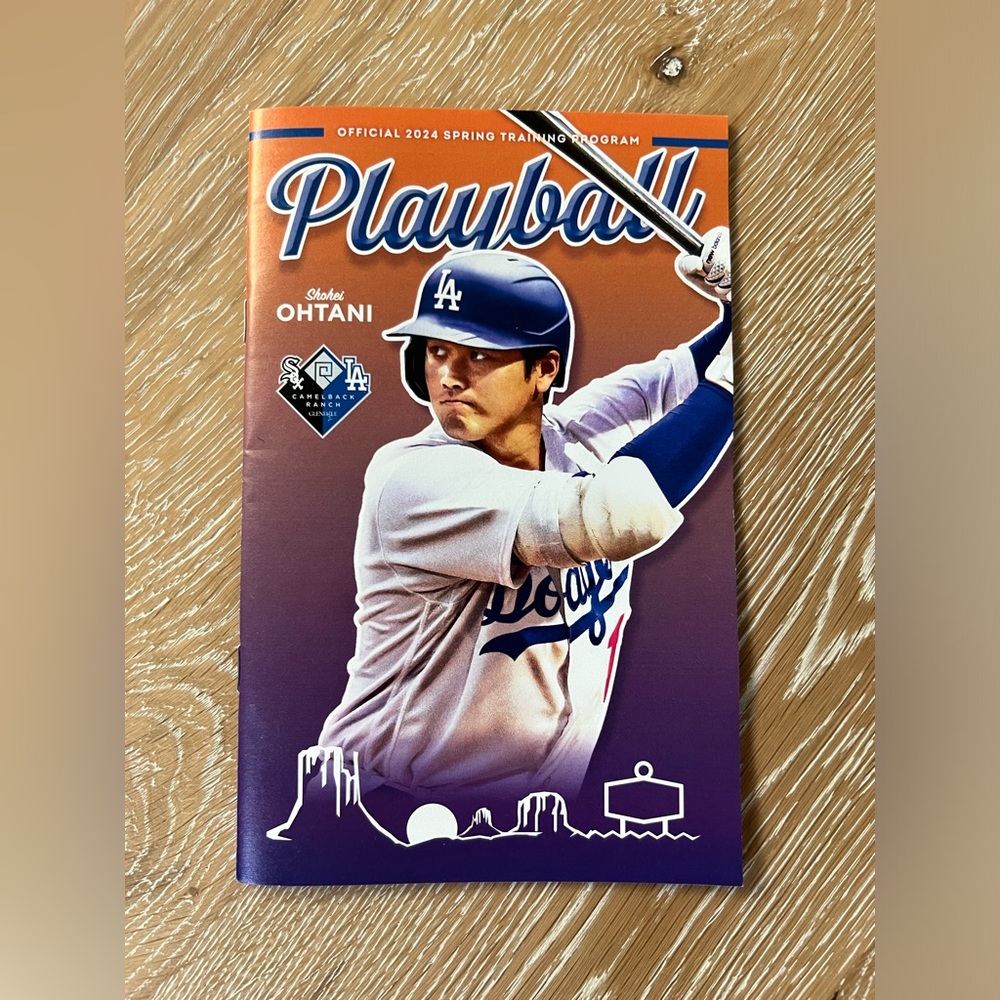 Shohei Ohtani LA Dodgers Playball Official 2024 Spring Training Program MLB NEW